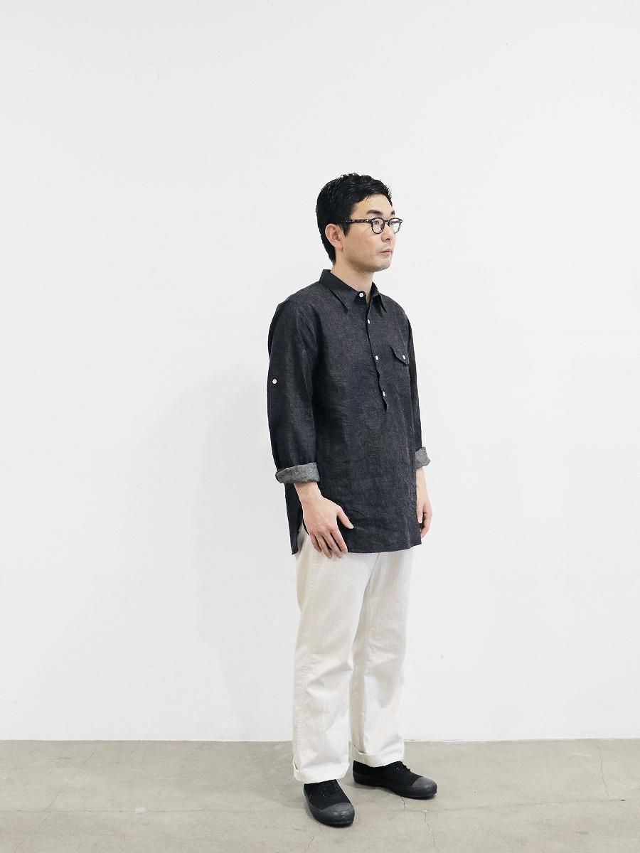 反物 浴衣 PHIGVEL C/L HALF ZIP SS SHIRT フィグベル - crumiller.com