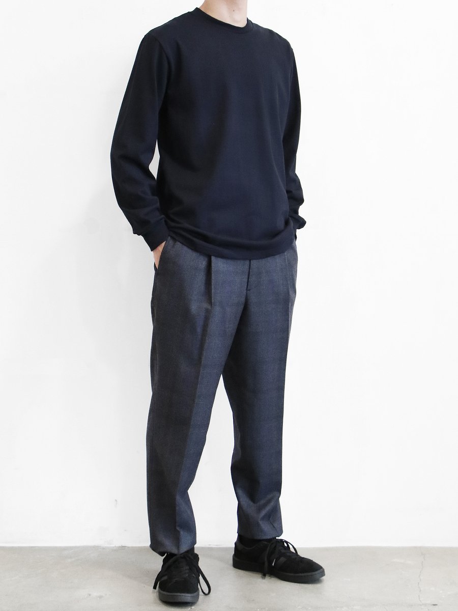 BRAND : Graphpaper MODEL : MARZOTTO CLASSIC SLACKS COLOR : NAVY【VAINL  ARCHIVE , ヴァイナルアーカイブ,Graphpaper,グラフペーパー,PHIGVEL,フィグベル, 通販】