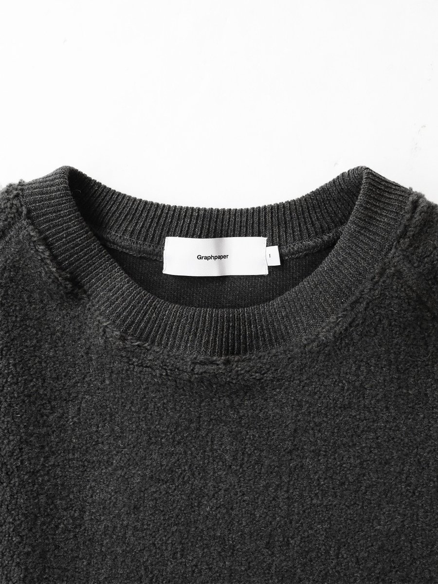 BRAND : Graphpaper MODEL : WOOL BOA SWEATER COLOR : GRAY【VAINL