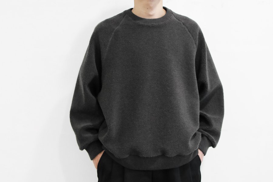 BRAND : Graphpaper MODEL : WOOL BOA SWEATER COLOR : GRAY【VAINL