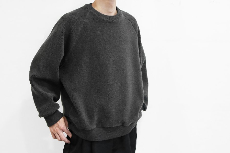 BRAND : Graphpaper MODEL : WOOL BOA SWEATER COLOR : GRAY【VAINL