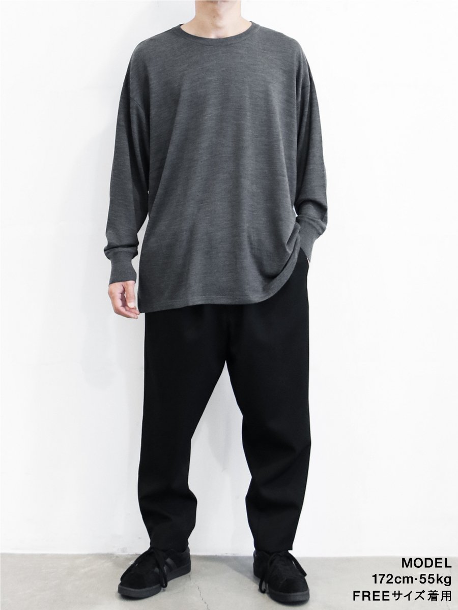 BRAND : Graphpaper MODEL : WASHABLE WOOL CREW NECK BIG TEE COLOR