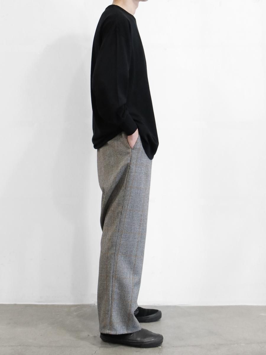 BRAND : Graphpaper MODEL : GLENCHECK WOOL WIDE COOK PANTS COLOR ...