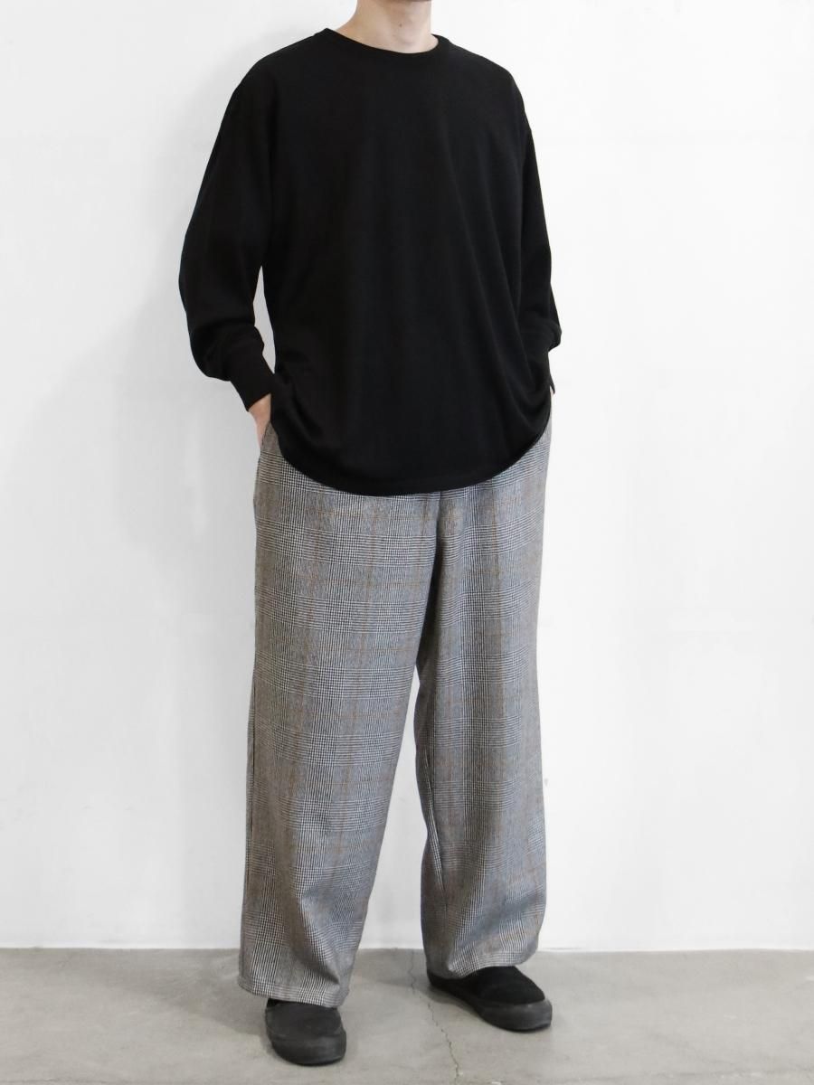 BRAND : Graphpaper MODEL : GLENCHECK WOOL WIDE COOK PANTS COLOR