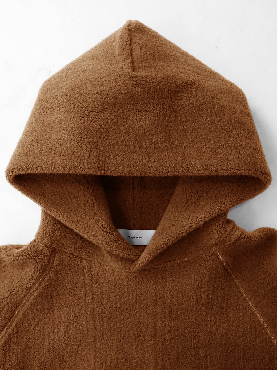 BRAND : Graphpaper MODEL : WOOL BOA PARKA COLOR : CAMEL BROWN