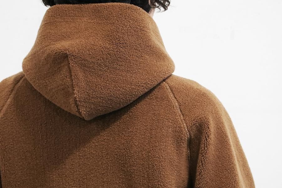 BRAND : Graphpaper MODEL : WOOL BOA PARKA COLOR : CAMEL BROWN