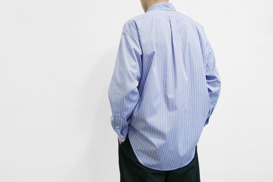 グラフペーパー Thomas Mason L/S B.D.Shirt ブルー