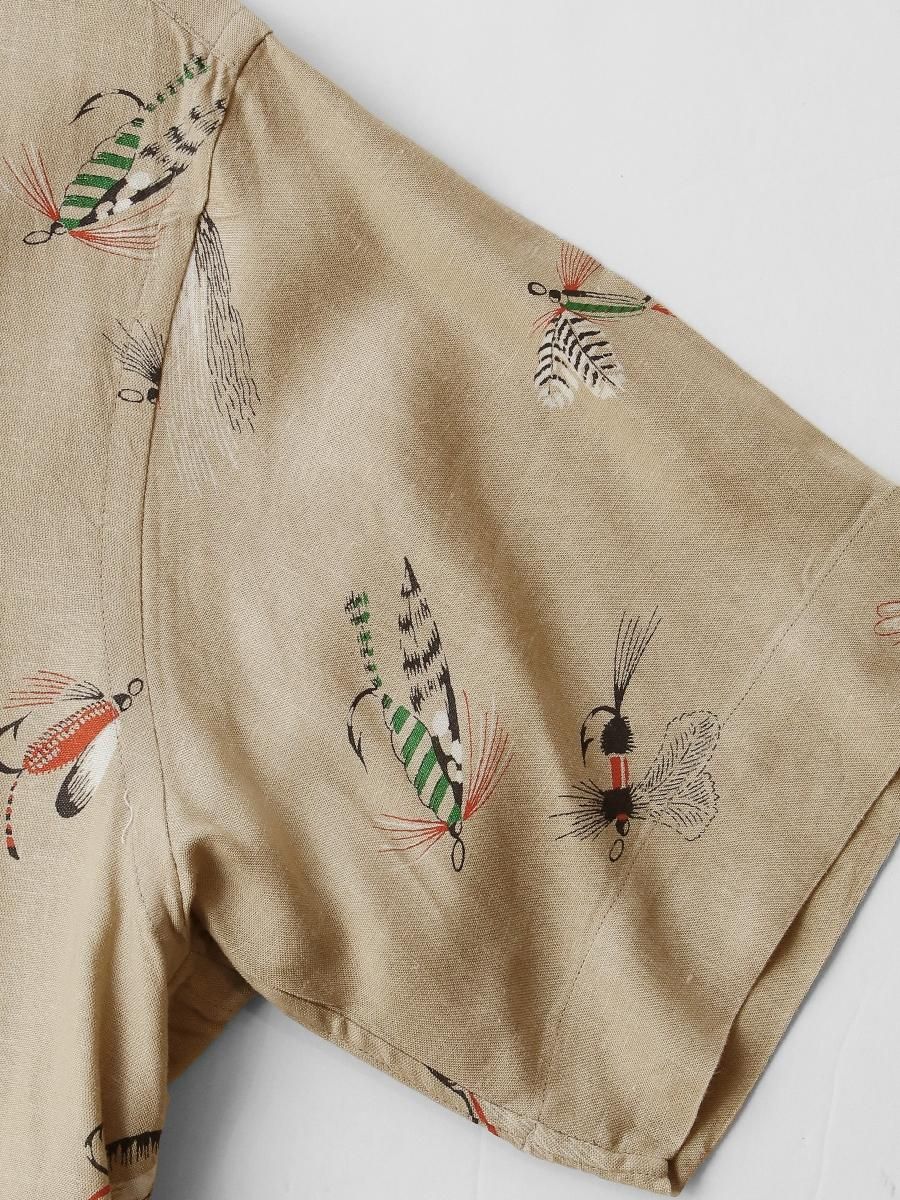 トップス PHIGVEL FLY PATTERN OPEN COLLAR SHIRT PHIGVEL - フィグベル / FLY PATTERN OPEN COLLAR SS SHIRT