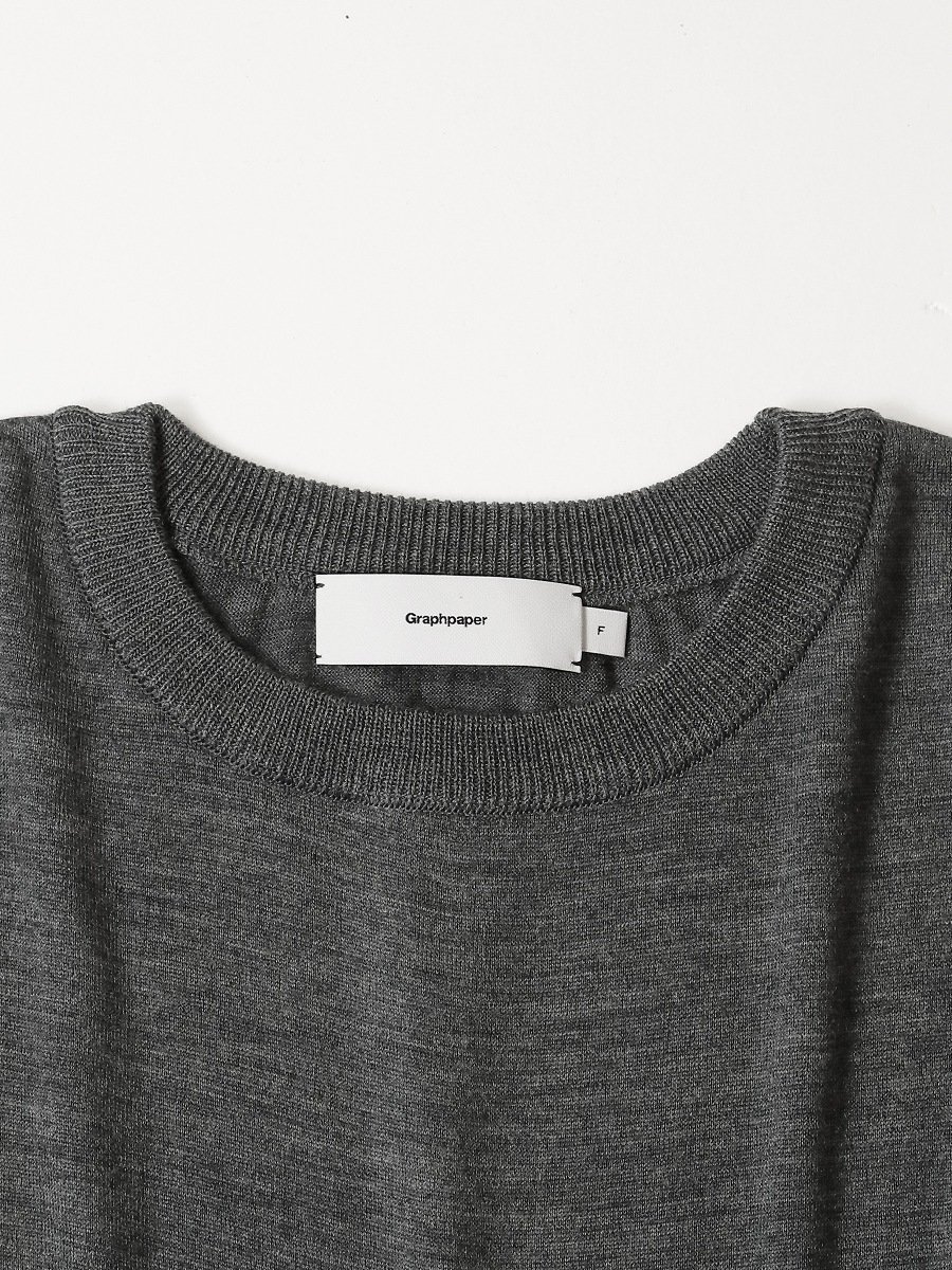 Graphpaper - グラフペーパー / WASHABLE WOOL BIG CREW NECK TEE