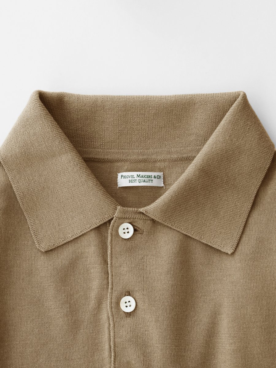 PHIGVEL - フィグベル / KNIT POLO LS SHIRT | NOTHING BUT