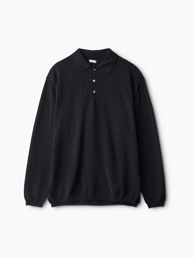 PHIGVEL - フィグベル / KNIT POLO LS SHIRT | NOTHING BUT