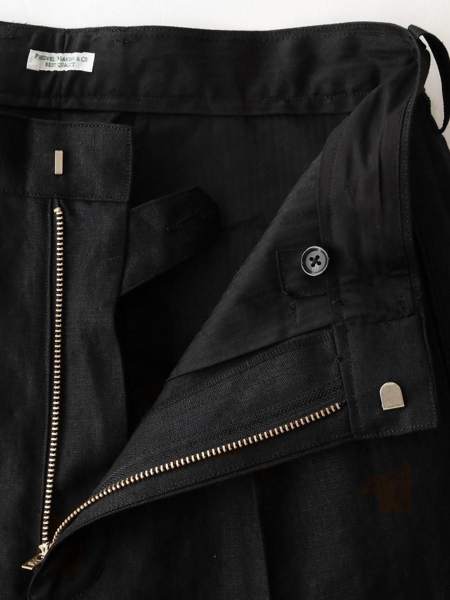 ラフ　PHIGVEL LINEN WIDE TROUSERS フィグベル PHIGVEL - フィグベル / LINEN WIDE TROUSERS | NOTHING BUT