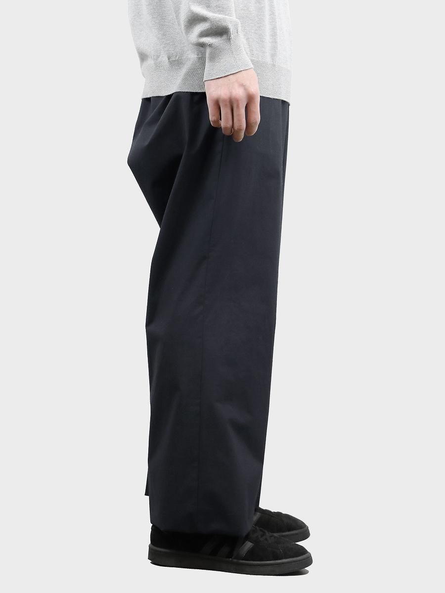 STRETCH TYPEWRITER WIDE COOK PANTS/FREE/コットン/ブラック - パンツ