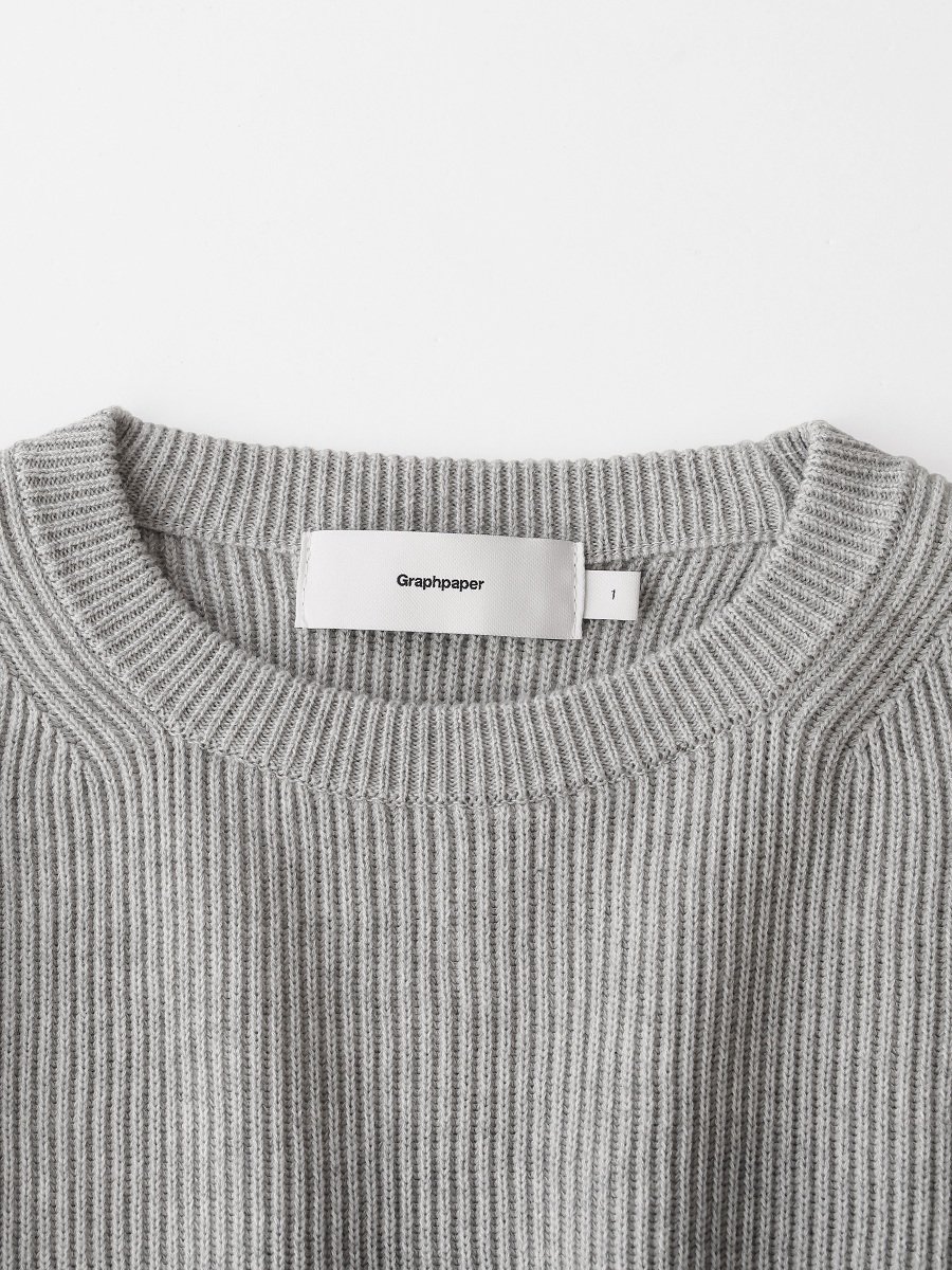 Graphpaper - グラフペーパー / HIGH DENSITY COTTON KNIT CREW NECK 