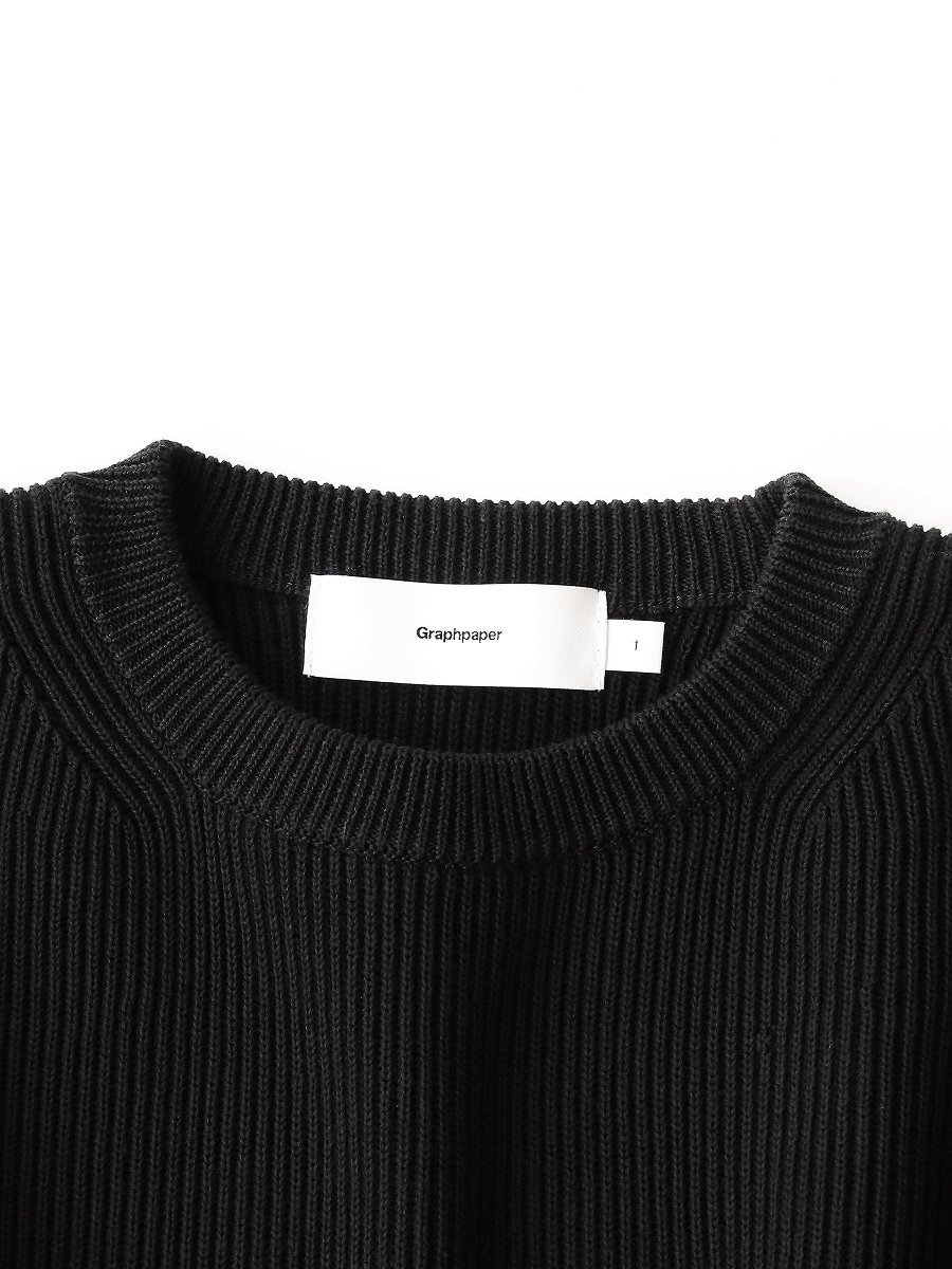 Graphpaper - グラフペーパー / HIGH DENSITY COTTON KNIT CREW NECK ...