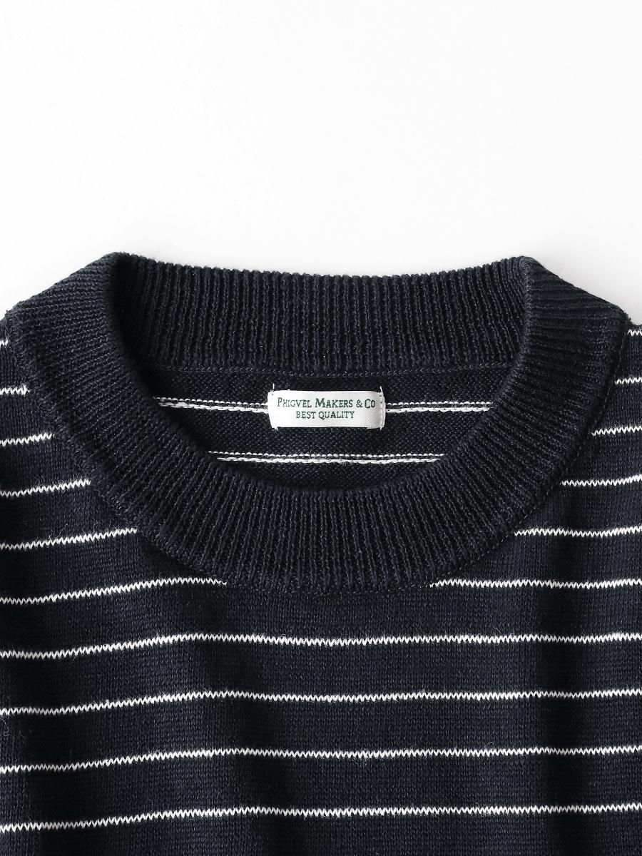 PHIGVEL - フィグベル / LINEN BORDER LS KNIT | NOTHING BUT