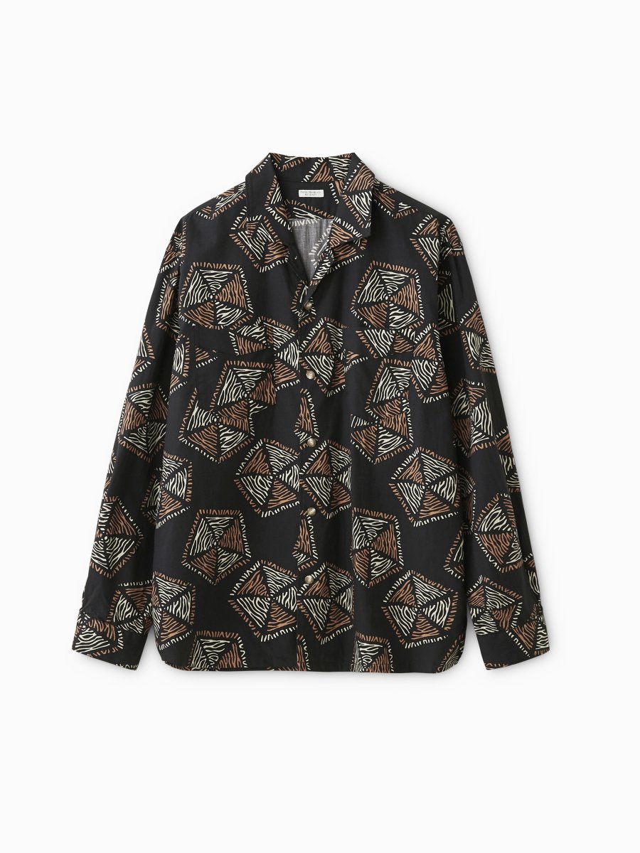 PHIGVEL - フィグベル / AFRICAN PATTERN LS SHIRT | NOTHING BUT