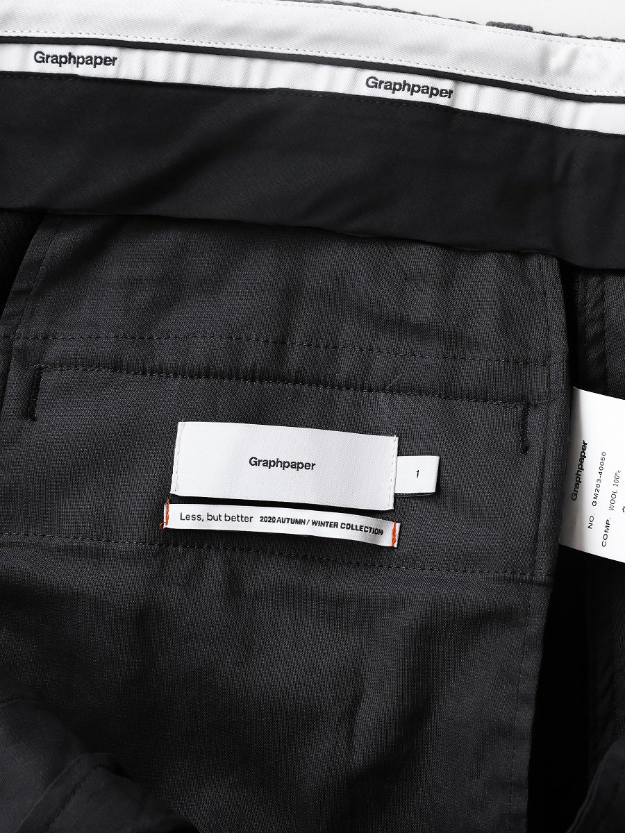 Graphpaper - グラフペーパー / WOOL KERSEY WIDE TAPERED TROUSER | NOTHING BUT