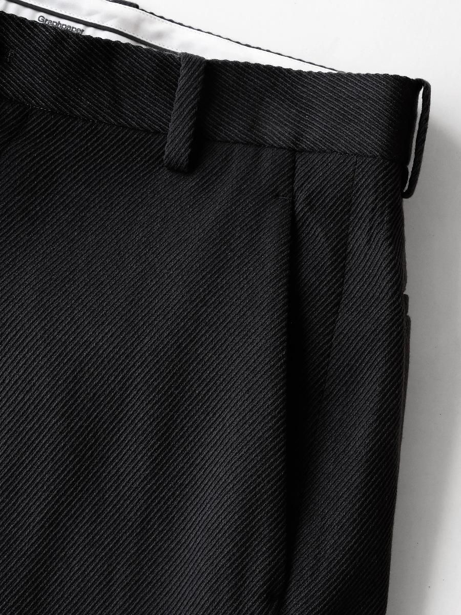 Graphpaper - グラフペーパー / WOOL KERSEY WIDE TAPERED TROUSER | NOTHING BUT