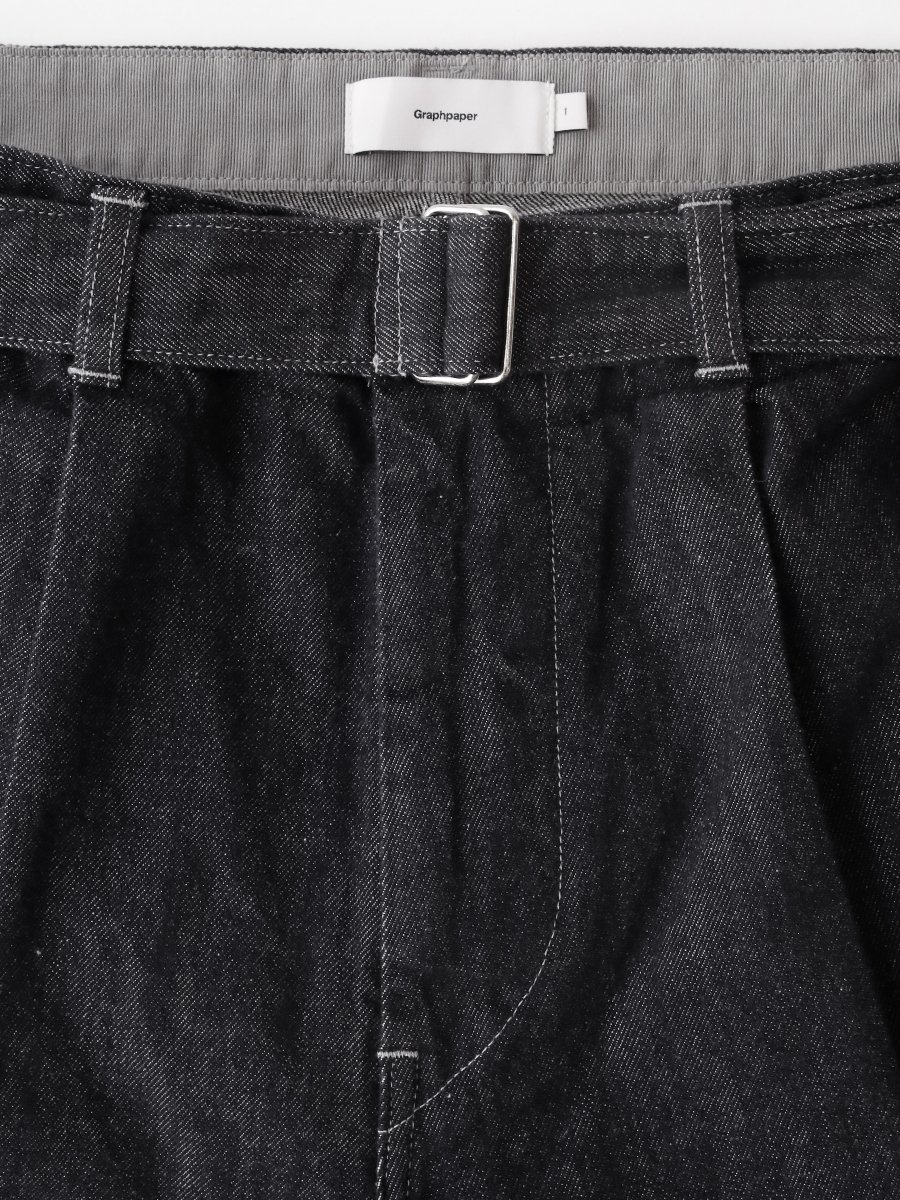 Graphpaper - グラフペーパー / COLORFAST DENIM BELTED PANTS