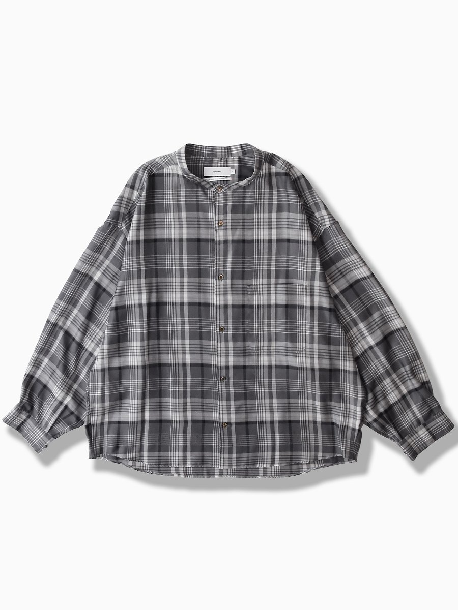 Graphpaper - グラフペーパー / TENCEL CHECK BAND COLLAR BIG SLEEVE