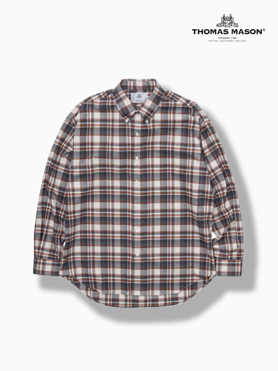 Graphpaper - グラフペーパー / × THOMAS MASON - CHECK B.D BOX SHIRT