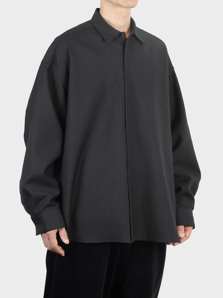 Graphpaper - グラフペーパー / STRETCH KERSEY OVERSIZED SHIRT | NOTHING BUT