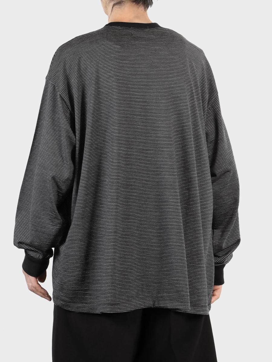 Graphpaper - グラフペーパー / WOOL BORDER L/S POCKET TEE | NOTHING BUT