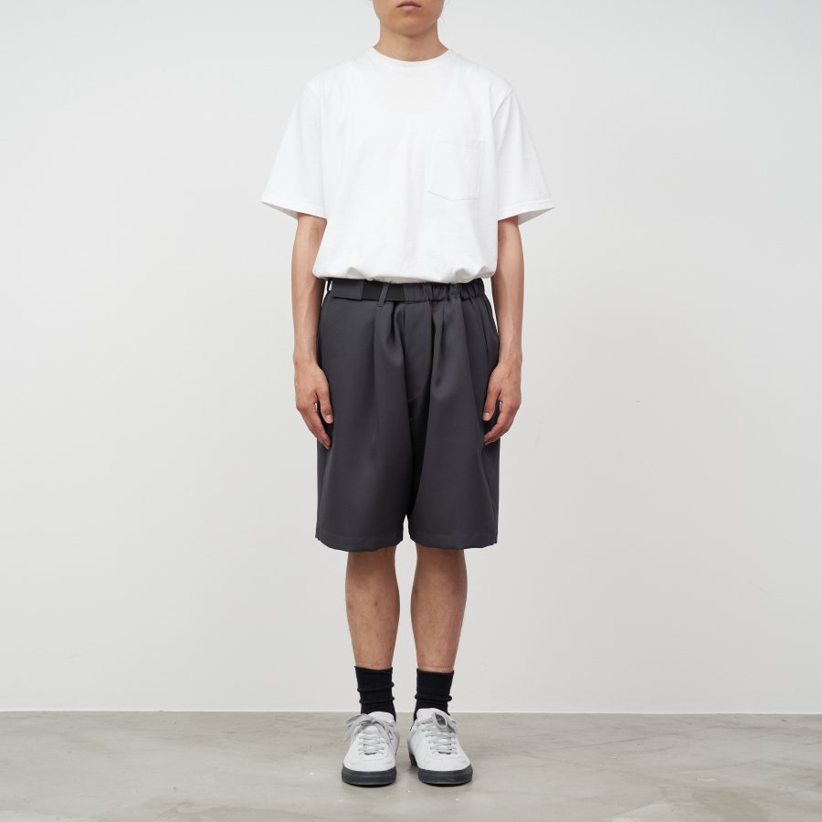 Graphpaper - グラフペーパー / SCALE OFF WOOL WIDE TUCK CHEF SHORTS