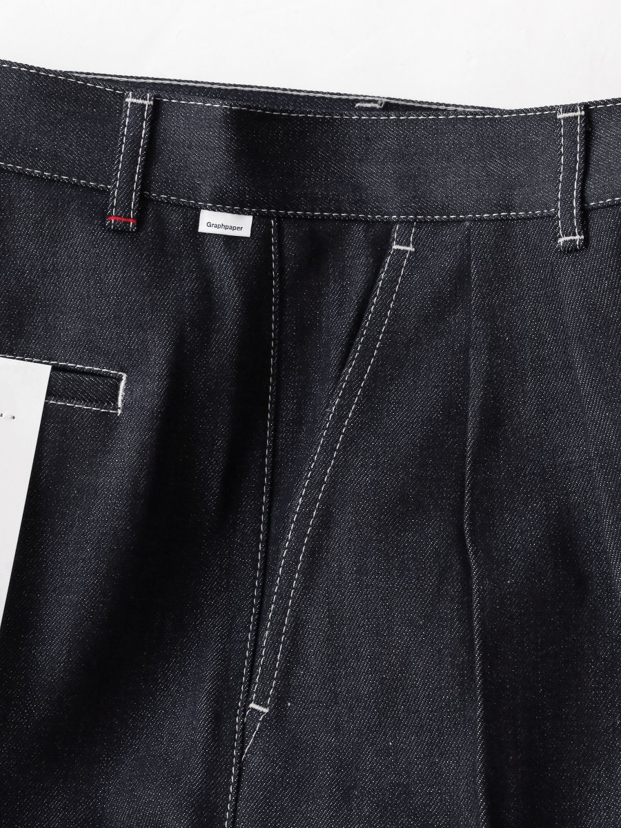 Graphpaper(グラフペーパー)/ SELVAGE DENIM TWO TUCK PANTS | NOTHING BUT