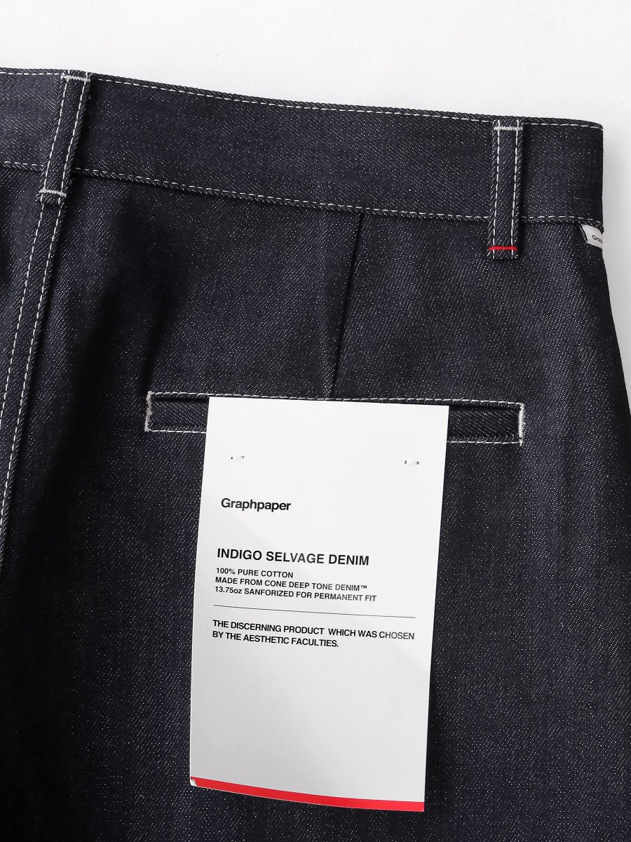 Graphpaper(グラフペーパー)/ SELVAGE DENIM TWO TUCK PANTS | NOTHING BUT