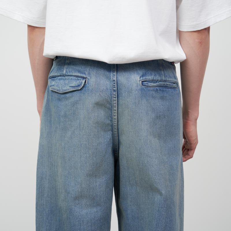Graphpaper - グラフペーパー / SELVAGE DENIM TWO TUCK PANTS 