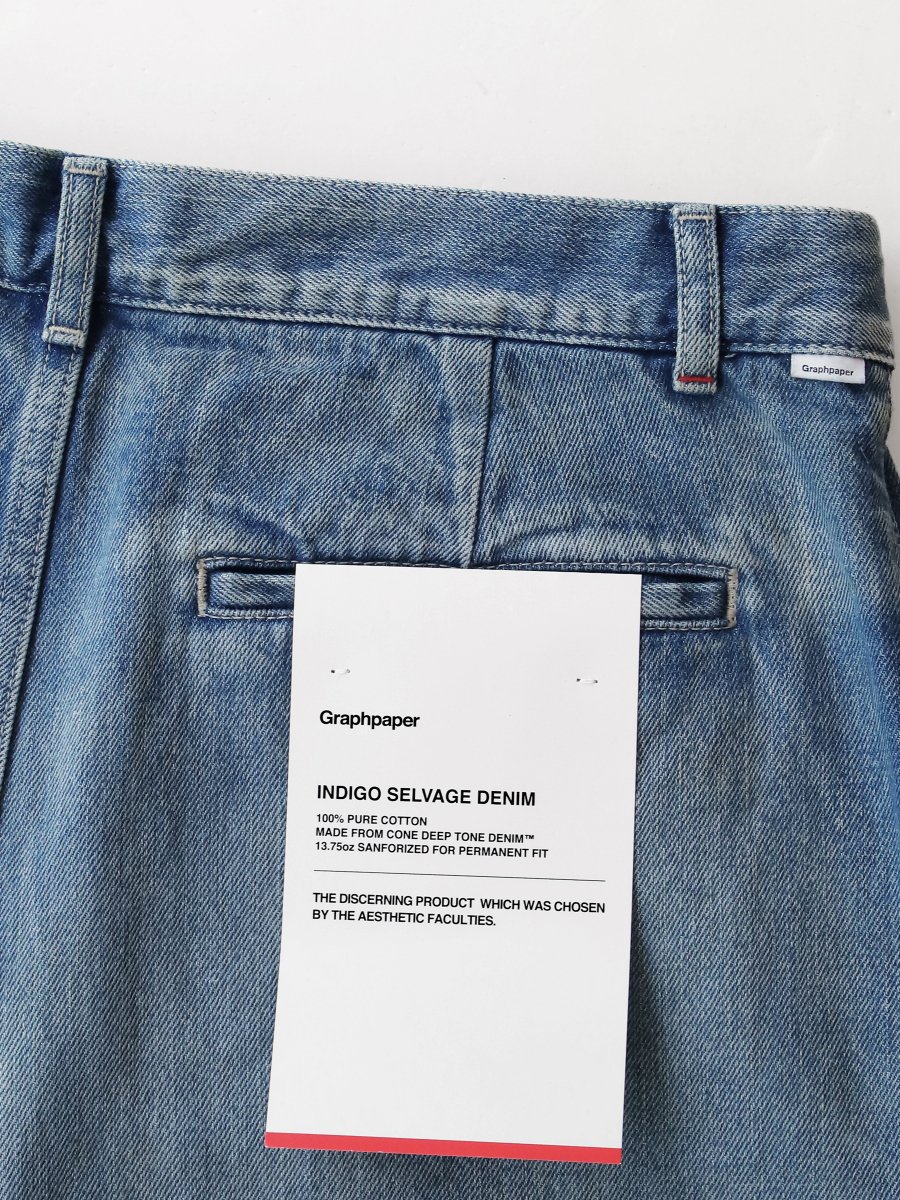 Graphpaper - グラフペーパー / SELVAGE DENIM TWO TUCK PANTS