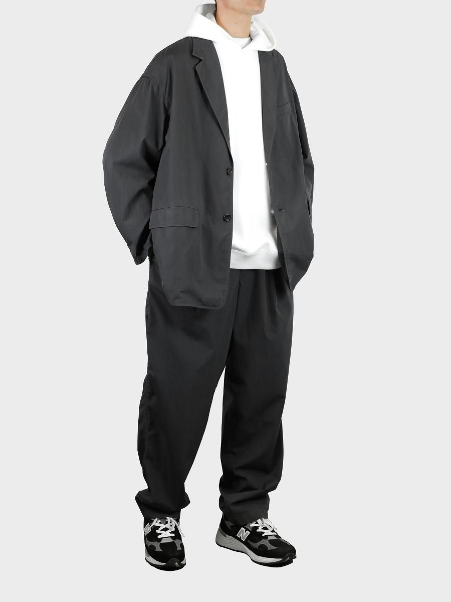 garment dyed poplin oversized jacket-