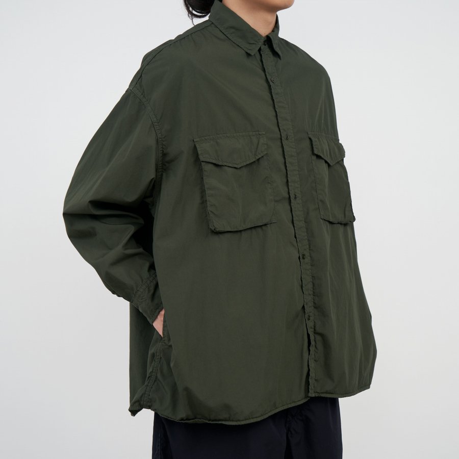 Graphpaper - グラフペーパー / GARMENT DYED POPLINE FATIGUE SHIRT