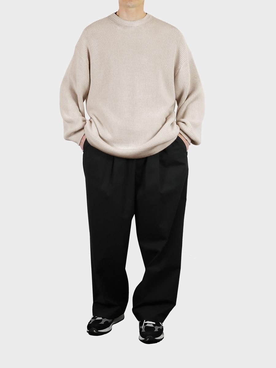 グラフペーパー　Suvin Loose Rib Crew Neck KnitグラフペーパーG