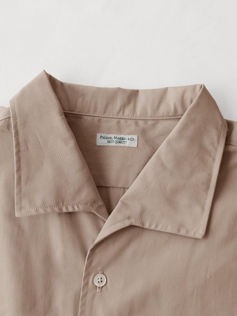 PHIGVEL MAKERS & Co.フィグベル 2022SS FRENCH OPEN COLLAR LS SHIRT