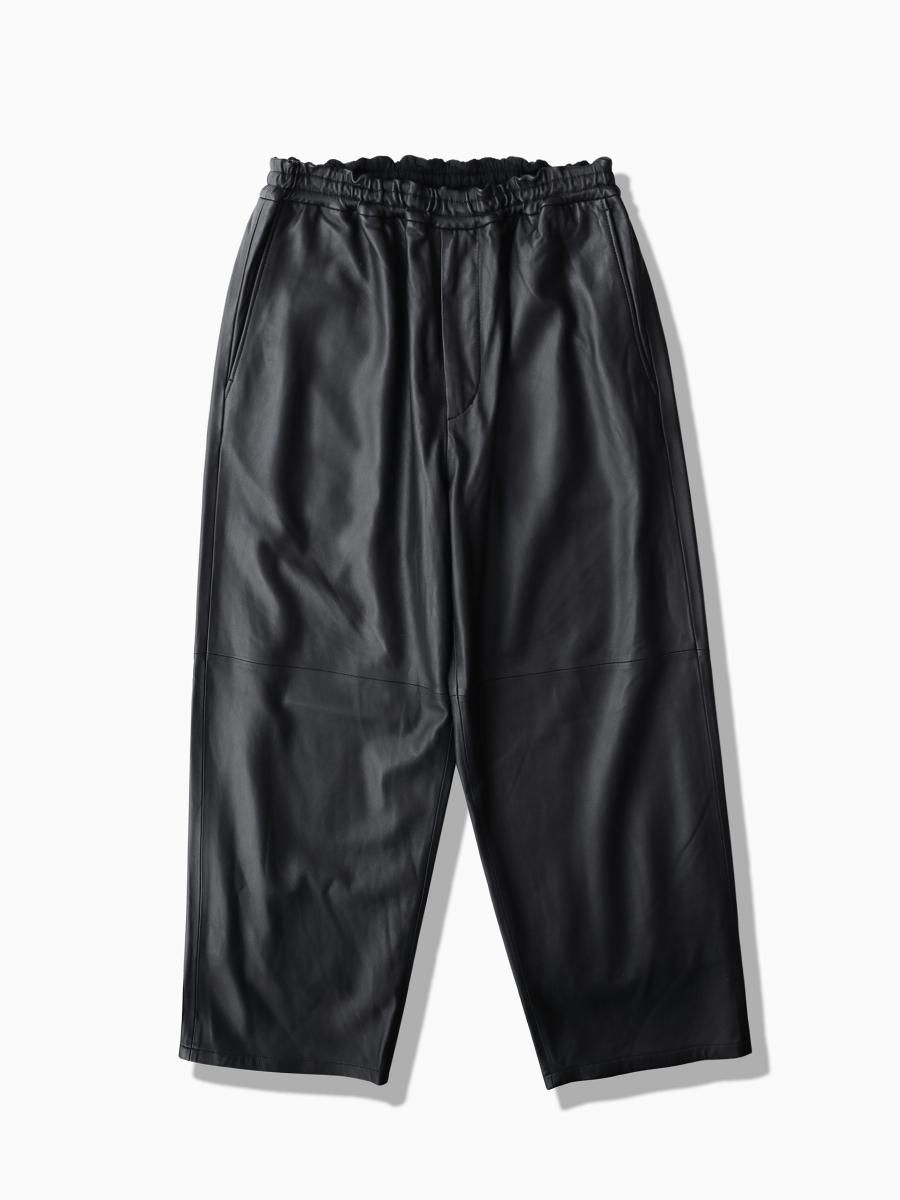 【AULAREE】LAMB LEATHER EASY PANTS