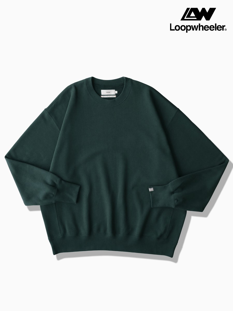 BRAND : Graphpaper<br>MODEL : LOOPWHEELER for GP CLASSIC CREW NECK SWEAT<br>COLOR : D.GREEN