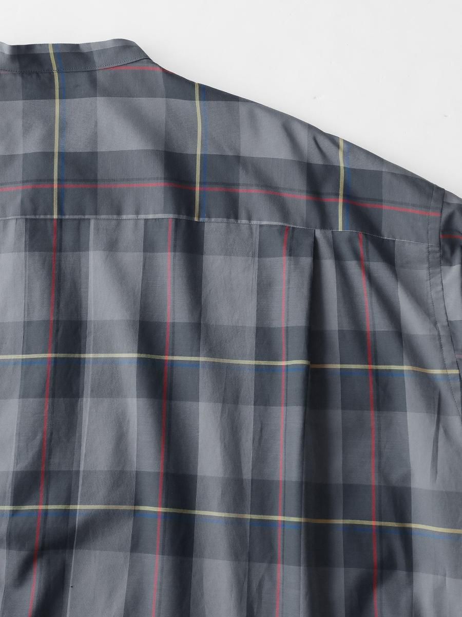 Graphpaper】 Sheer Check Oversized Regular Collar Shirt