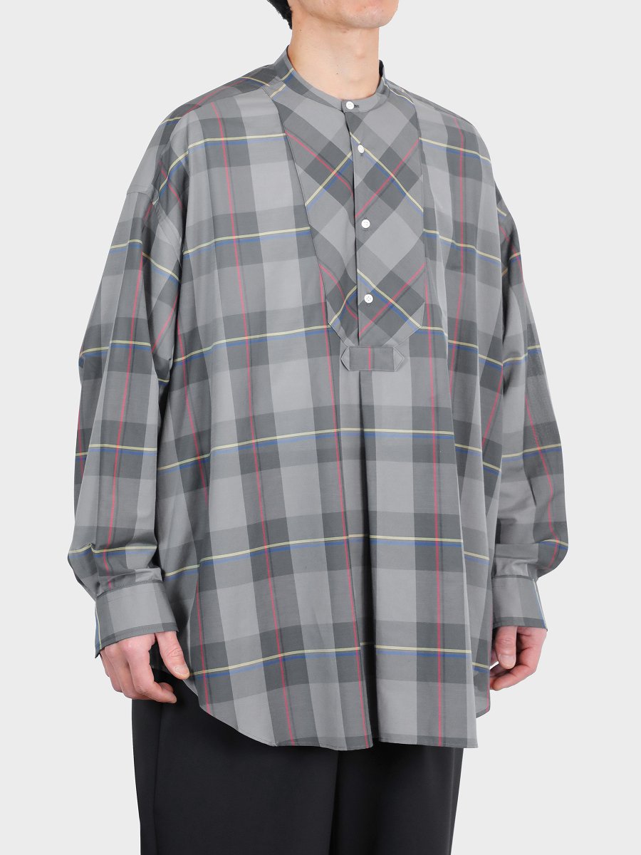 Graphpaper - グラフペーパー / SHEER CHECK OVERSIZED BAND COLLAR ...