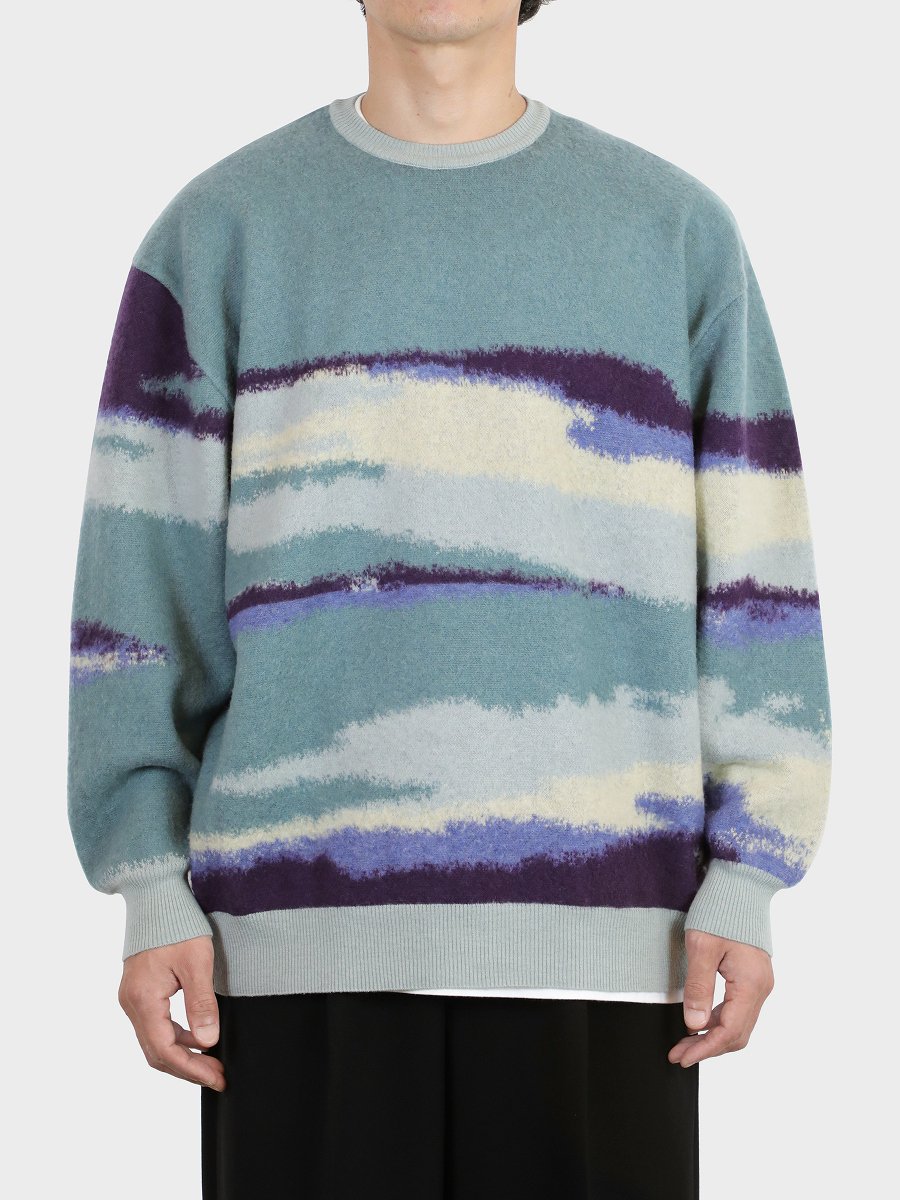 Graphpaper - グラフペーパー / JACQUARD CREW NECK KNIT | NOTHING BUT