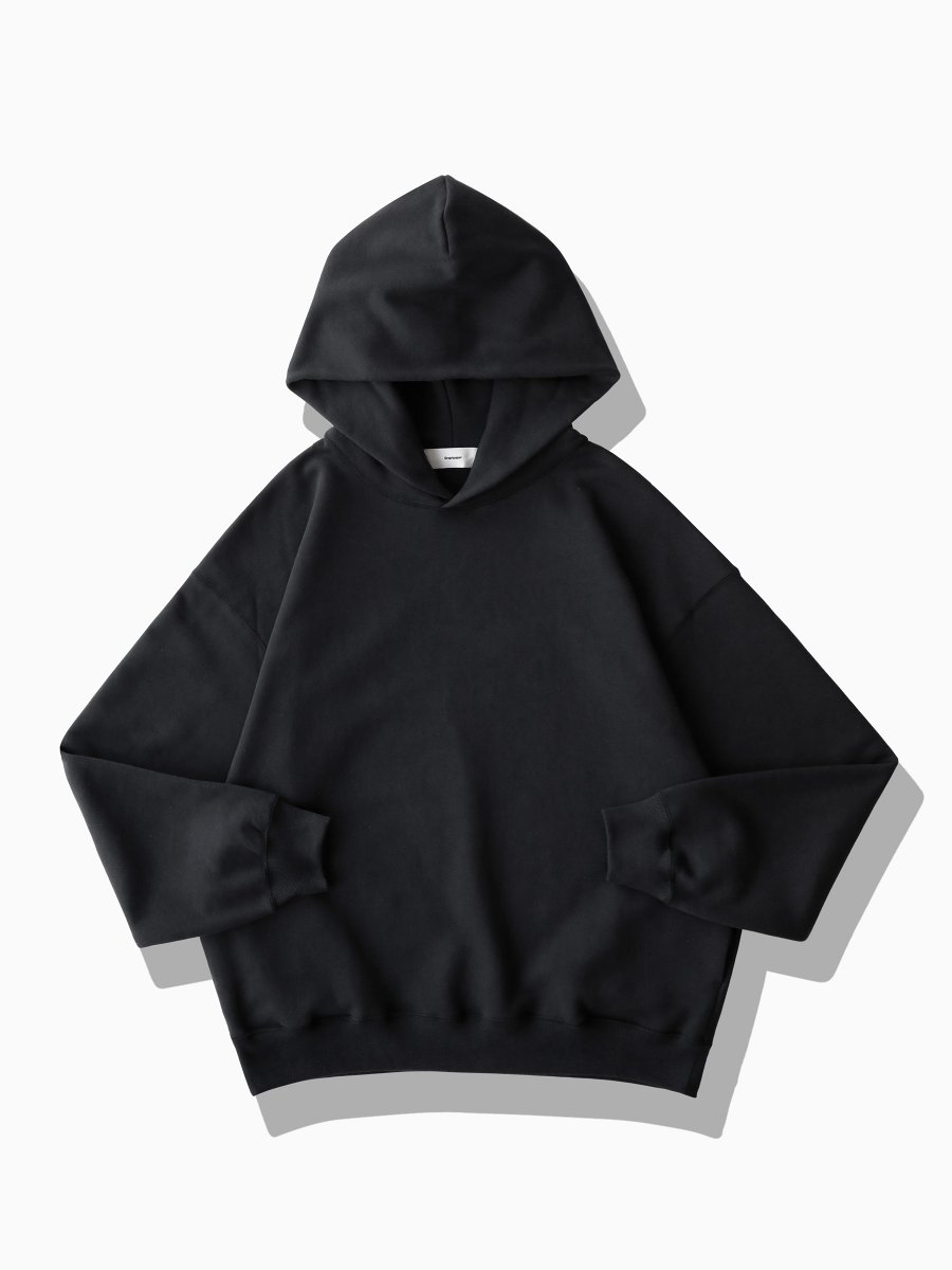 BRAND : Graphpaper<br>MODEL : AZUMA TERRY SWEAT HOODY<br>COLOR : BLACK