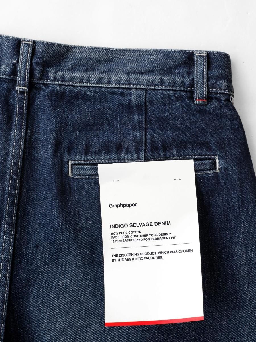 Graphpaper - グラフペーパー / SELVAGE DENIM TWO TUCK TAPERED Graphpaper - グラフペーパー / SELVAGE DENIM TWO TUCK TAPERED