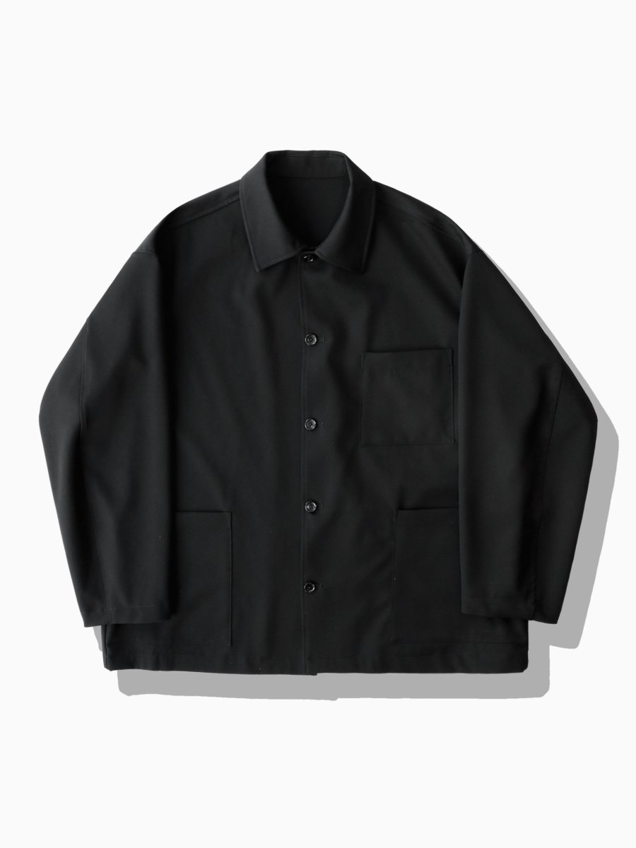 BRAND : Graphpaper<br>MODEL : SCALE OFF GABARDINE COVERALL<br>COLOR : BLACK