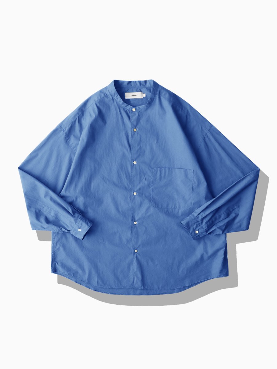 Graphpaper - グラフペーパー / BROAD L/S OVERSIZED BAND COLLAR SHIRT | NOTHING BUT