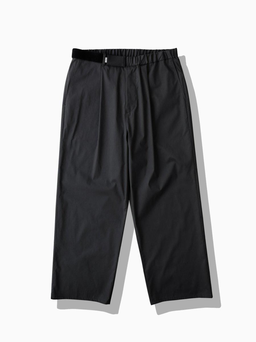 BRAND : Graphpaper<br>MODEL : SOLOTEX TWILL WIDE CHEF PANTS<br>COLOR : BLACK