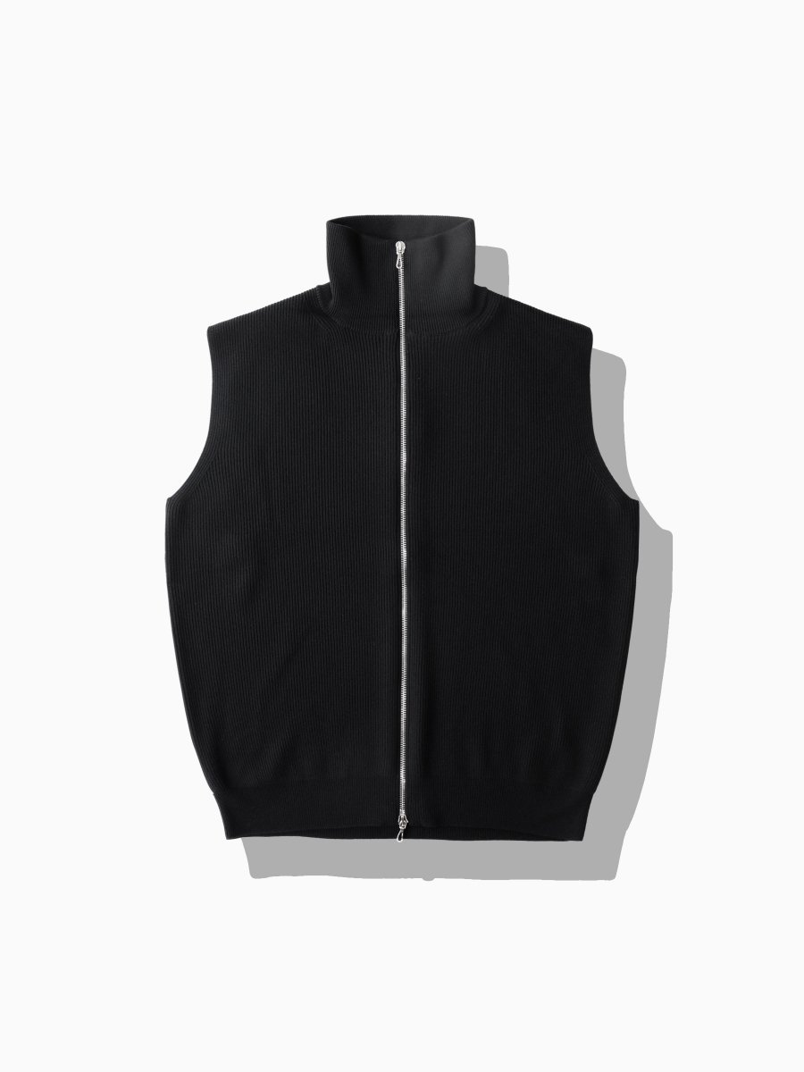 BRAND : Graphpaper<br>MODEL : HIGH DENSITY DRIVERS KNIT VEST<br>COLOR : BLACK