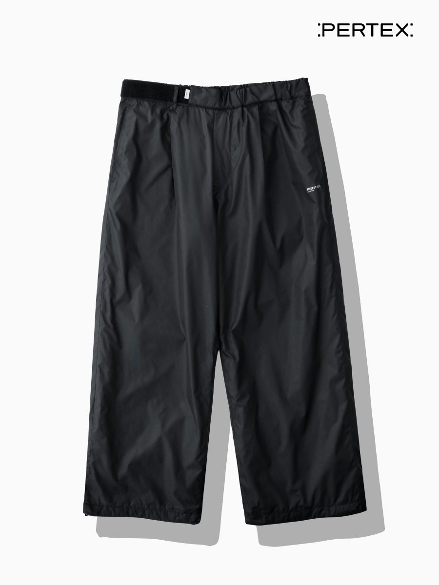 BRAND : Graphpaper<br>MODEL : PERTEX® QUANTUM LIGHT THERMO CHEF PANTS<br>COLOR : BLACK