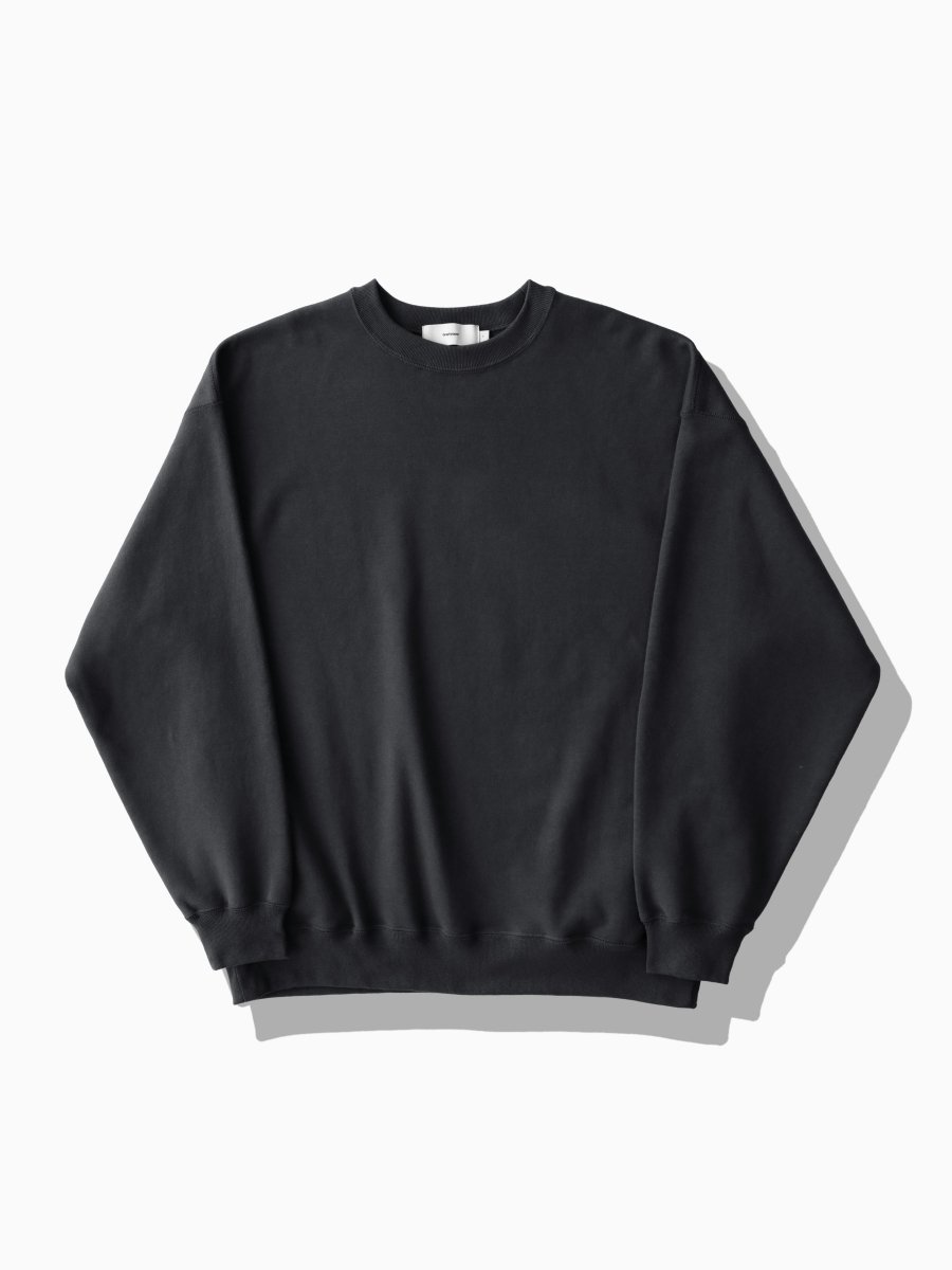 BRAND : Graphpaper<br>MODEL : AZUMA TERRY CREW NECK SWEAT<br>COLOR : BLACK